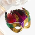 thumbnail image 4 of Unique Bargains 1 Pc Sequined Feathers Party Mask Multicolor Plastic Feather, 4 of 5