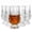 Clear-Grid, variant on 5oz Ribbed Crystal Bourbon Whiskey Glasses Set of 6, Thick Stem Laser Cut Rim Old Fashioned Drinking Glasses, Ideal Gift for Whiskey Lovers Men & Bartenders