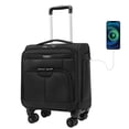 thumbnail image 2 of Tiawolt 16" Unisex Softside Underseat Carry On Lightweight Luggage, Black, 2 of 8