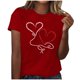 thumbnail image 1 of Pantalones Cortos de Mujer de Verano Sexy Casual Impreso Camisetas Cuello Redondo Manga Corta Superior, Blusa de Poliéster para la Fiesta, Diario Y Toda la Temporada, 1 of 3