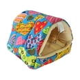 thumbnail image 3 of Casa nido para pájaros cálida de invierno, cobertizo, escondite, tienda de campaña cómoda, cama para pájaros para jaula para agapornis, pinzones, Patrón de corazón, 3 of 8