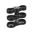 thumbnail image 1 of 1" Ball Clamp Butterfly Clip Arm Dual Holder Mount for Underwater Photography Diving Light System for GoPro Action Camera Flashlight Arms System, 1 of 7