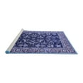 thumbnail image 2 of Ahgly Company Machine Washable Indoor Rectangle Oriental Blue Industrial Area Rugs, 2' x 4', 2 of 4