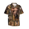 thumbnail image 2 of African Elephant Animals Men'S 3d Print Casual Button Down Shirts, Novelty Hawaiian Short Sleeves 3xl, 2 of 7