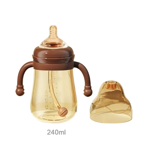 XIRQI 1/2/3 Pack Wide Neck Silicone Anti-Colic Baby Bottle with Grip 6/8/10oz