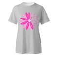 thumbnail image 4 of TSADFHJI Chandail pour Femmes à Capuchon Tendance T-Shirt Imprimé à Manches Courtes Col Rond Haut Blouse S Gris, 4 of 5