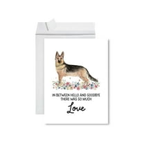 Koyal Wholesale Jumbo Pet Sympathy Card with Envelope, German Shepherd, Dog Grief Bereavement Card 8.5" x 11", 1-Pk