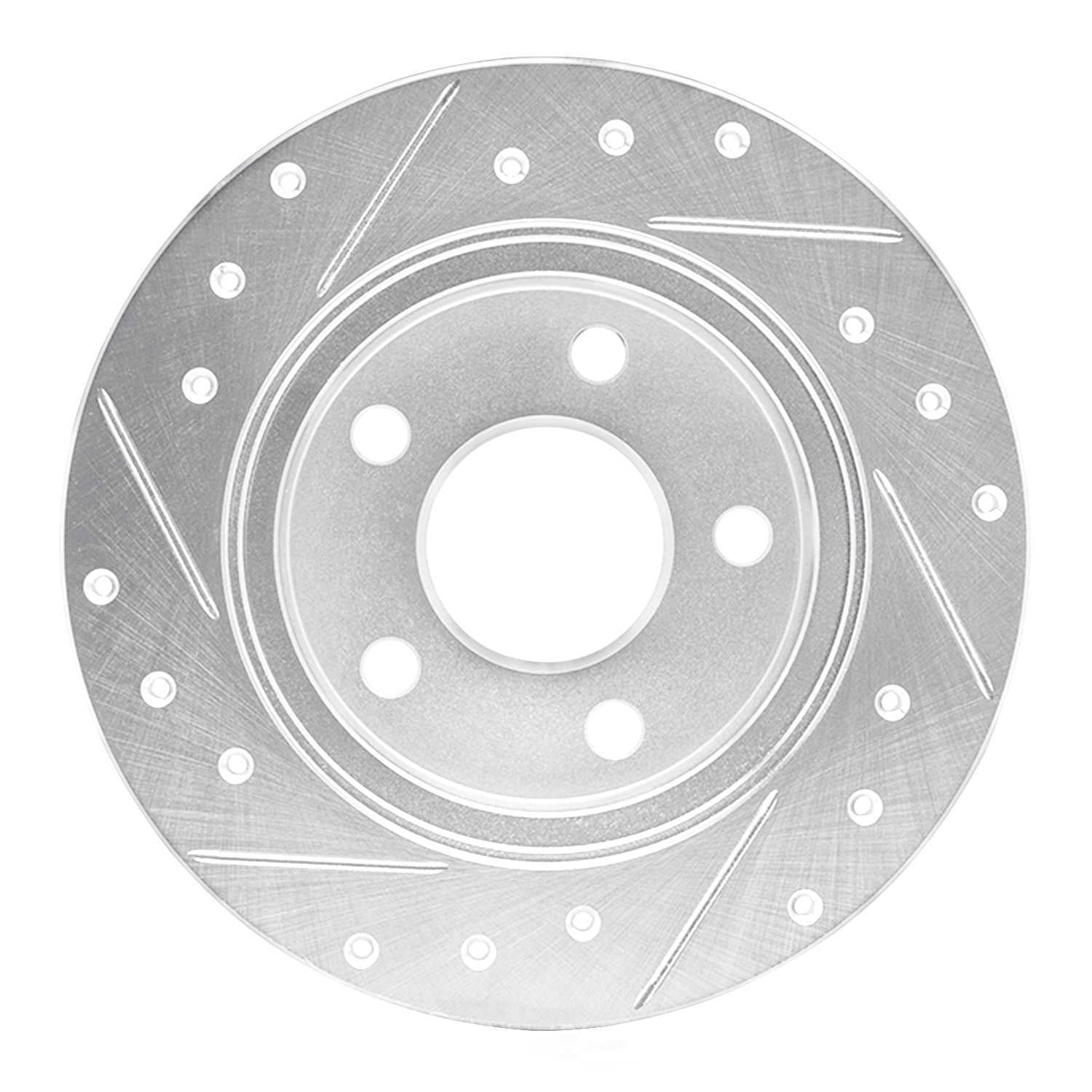 Dynamic Friction Company 631-54032R DFC Brake Rotor - Drilled And Slotted - Silver