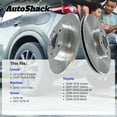 thumbnail image 3 of AutoShack Front Brake Rotors | Replacement For Lexus ES350 ES300h Scion tC iM Pontiac Vibe Toyota Matrix Mirai 2006-2018 RAV4 2007-2017 Camry 2008-2018 Avalon 2017-2018 Corolla iM V6 | 2-PC Set, 3 of 6