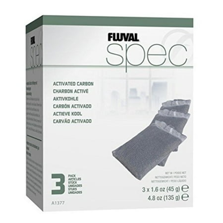 Fluval Carbon Bags - SPEC Carbon Filter Media - 3-Pack, Replacement media for the Fluval Spec By Fluval
