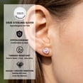thumbnail image 3 of Bestyle Hypoallergenic Birthstone Earrings for Women, 0.5ct Heart Stud Earrings in Copper & 925 Silver Christmas Stocking Stuffers Birthday Gifts, 3 of 9