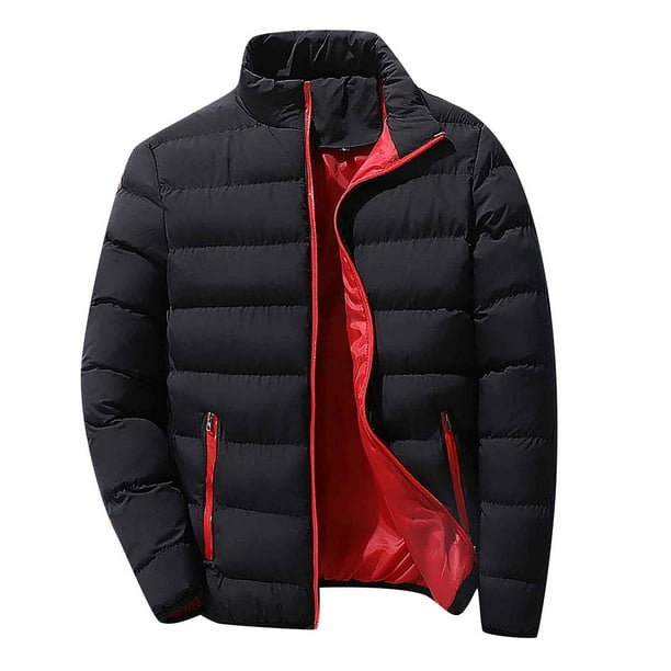 Men's Autumn Winter Zipper Warm Down Jacket Packable Light Coat XL
