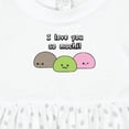 thumbnail image 4 of Inktastic I Love You So Mochi Girls Baby Dress, 4 of 5