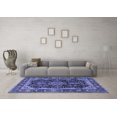 thumbnail image 3 of Ahgly Company Machine Washable Indoor Round Persian Blue Traditional Area Rugs, 4' Round, 3 of 4
