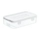 thumbnail image 2 of Contenedor de almacenamiento de plástico transparente con tapa y asa | Caja organizadora apilable multiusos para manualidades, suministros de arte, lápices, marcadores y artículos de costura, 2 of 5