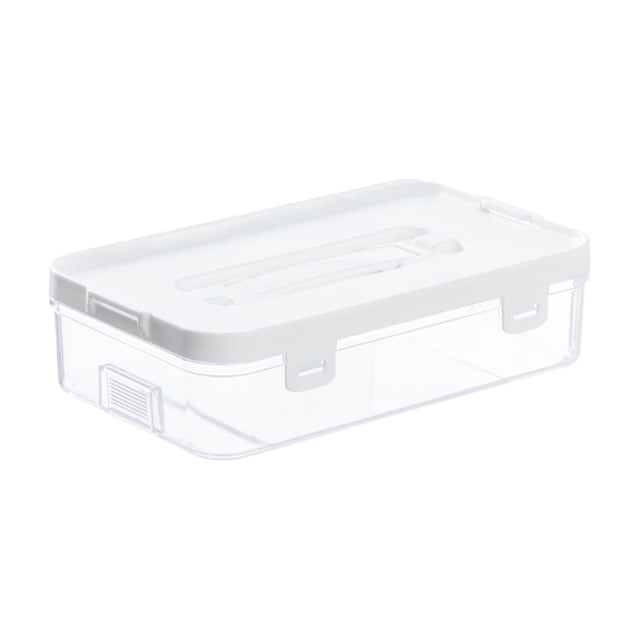 Clear Plastic Storage Container With Lid Handle Multipurpose Crafts Organizer 956X562X255In