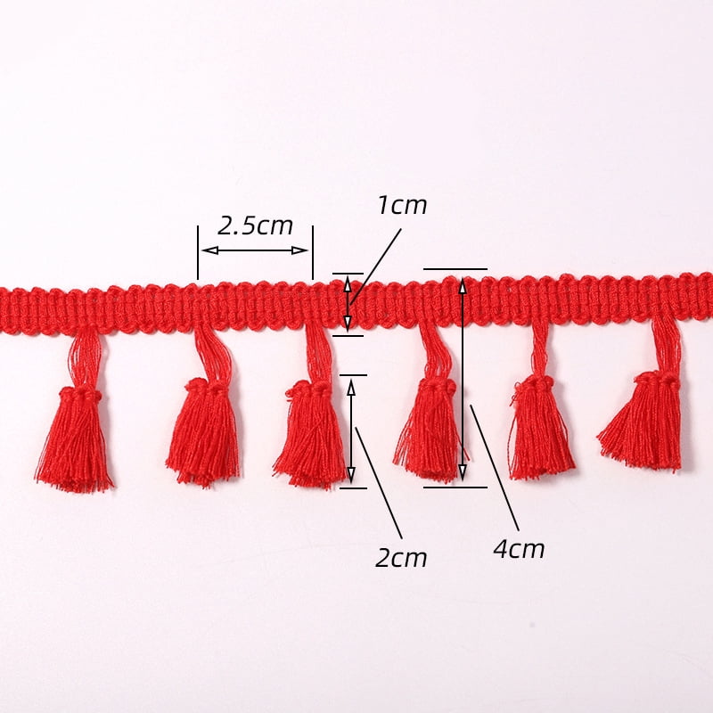 Namzi 50 Yd*1.57 In Tassel Lace Trimmings,Lace Trim for DIY Handcrafted Accessories,Add Decorative Edge to Tablecloth,Pillowcases,Curtains,Apricot Pink
