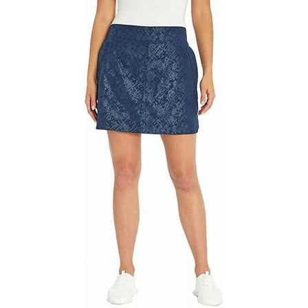 Orvis Women's Embossed Pull-On Travel Skort (Shattered Glass Embossed Print Navy, X-Small)