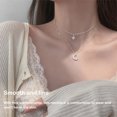 thumbnail image 3 of Minnieouse Collar de diamantes de imitación de doble capa para mujer, colgante de estrella para niñas, joyería de cristal para el cuello a la Type1 NO1, 3 of 6