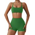 thumbnail image 2 of Conjuntos de entrenamiento for mujeres 2 piezas de talle alto sin costuras con sujetador deportivo acolchado conjuntos de ropa de gimnasio, 2 of 7