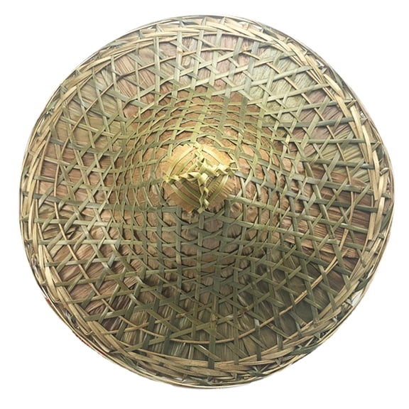 Unpainted ConeHat Sunshades Stage Performances Handwoven Straw Hat Crafted Asian Theme Headwear