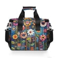 thumbnail image 7 of FORMRS Insulated Cooler Bag 24 Cans Capacity Soft Leakproof Lunch Box with Side Pockets, Blue Colorful Flowers, 7 of 7