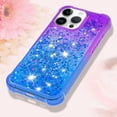 thumbnail image 6 of Case for iPhone 16 Pro Max Case Glitter Liquid Cute Clear Shockproof Back Cover,Soft TPU Phone Case for iPhone 16 Pro Max 6.9 inch Gradient Purple, 6 of 6