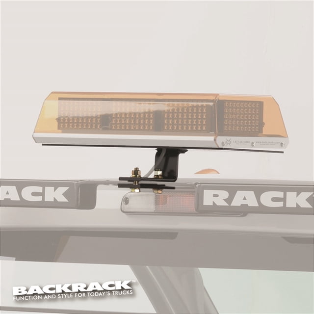 BACKRACK RealTruck Light Bracket, 16X7 Base | Rectangle, Center Mount, Black | 91002REC | Universal w Frame's