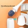 thumbnail image 6 of Silicone TPR Toilet Brush and Holder Toilet Bowl Brush  Wall Hanging Toilet Brush Silicone Bristles Bathroom Accessories (Stand-White), 6 of 7