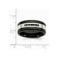 thumbnail image 7 of White Stainless Steel Ring Band Wedding Comfort Diamond Round Black, 7 of 7