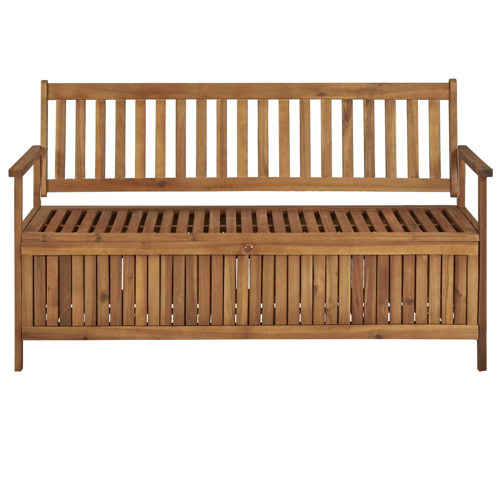 Kepooman 58.2" Storage Bench with Solid Wooden Armchair and Cushion for Outdoor Indoor Kepooman 58.2" Storage Bench with Solid Wooden Armchair and Cushion for Outdoor Indoor