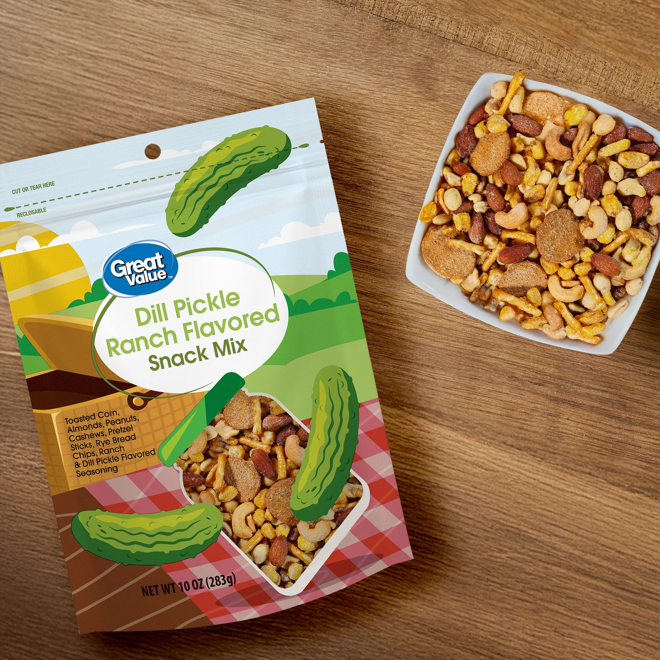 Great Value Dill Pickle Ranch Snack Mix, 10 oz