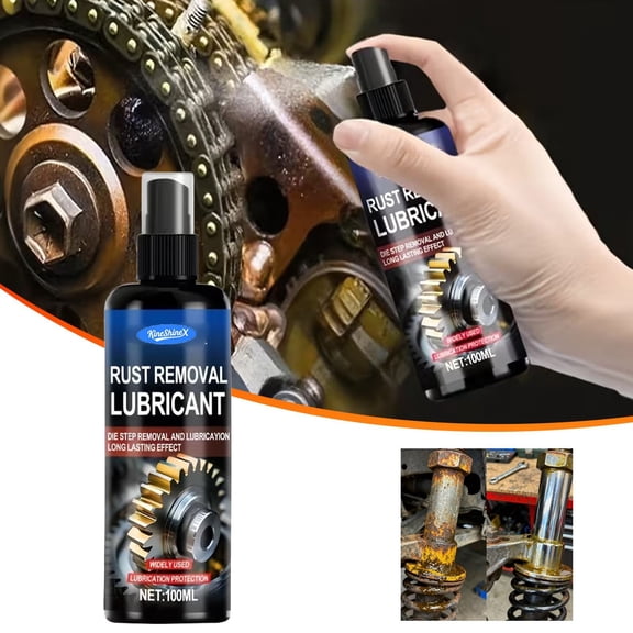 Rust Remover Spray for Metal, 100ml Multi-Use Rust Stain Remover, Rust Dissolver Spray for Automotive, Bicycle, Tools, Home Appliances, Metal Surfaces & Outdoor Equipment