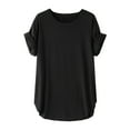 thumbnail image 4 of OAVQHLG3B Summer Tops for Women 4th of July Outfits for Women Patriotic ShirtsWomen's Casual Sexy Fashion Summer Round-Neck Slit T-Shirt Printed Loose Short Sleeve Tops Blouse, 4 of 4