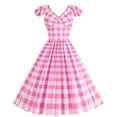 thumbnail image 2 of Sngxgn Women Dress Sleeveless Bodycon Tie Waist Party Mini Dresses(Pink,S), 2 of 8