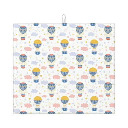 

Matuu Hot Air Balloon for Dish Drying Mat for Kitchen Counter for Kitchen and Dining Kitchen Counter Accessories 16 x18