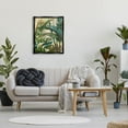 thumbnail image 2 of Tropical Jungle Plant Leaves Botanical & Floral Graphic Art Jet Black Framed Art Print Wall Art, 2 of 6