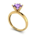 thumbnail image 2 of 1.5 ct Round Cut Simulated Alexandrite Solitaire Engagement Ring for Women in 18K Yellow Gold, 2 of 5