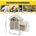 thumbnail image 3 of PETSCOSSET Wooden Chicken Coop, Elevated Chicken Hutch with Nesting Box, Pull Out Tray, Roosting Bar for 1-2 Chickens, 36.2"L x 26"W x 38.3"H, 3 of 9