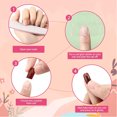 thumbnail image 3 of 12 juegos de uñas postizas de longitud media, uñas postizas cortas para mujeres y niñas, 3 of 5