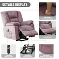 thumbnail image 6 of PAPROOS Lift Chairs for Elderly Seniors, Fabric Power Lift Recliner Chair with Remote Control and Side Pocket, Heavy Duty Electric Recliners, Modern Recliner Sofa for Living Room, Brown, 6 of 13