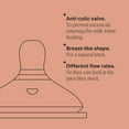 thumbnail image 4 of Tommee Tippee Natural Start Baby Bottle Nipples, Extra Slow Flow, 0+ Months, Breast-Like for a Natural Latch, Anti-colic Valve, Soft Silicone, Pack of 2, 4 of 7