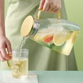 thumbnail image 5 of OHOIOLLA Transparent Glass Pitcher for Refrigerator Door Households 1Pcs 7.66X5.11X3.54in, 5 of 6