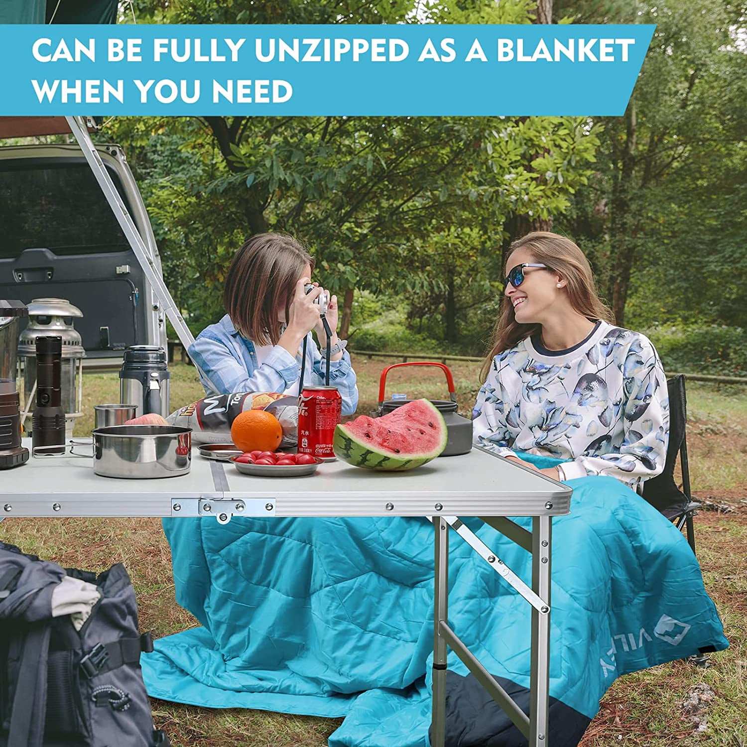 Camping Sleeping Bag with Carrying Bag, Lightweight 3-Season Sleeping Bag for Adults & Kids, for Backpacking, Hiking, Spring Summer Fall Use