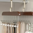 thumbnail image 4 of Niusricy Anti Slip Multi Hook Coat Rack, Wooden Belt Hanger for Closet with 8 Hooks, Storage Hangers for Ties, Scarves, Socks, 4 of 6