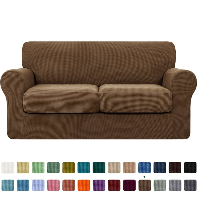 CHUN YI Housse de Canapé avec Housse de Coussin Séparée Extensible à Carreaux