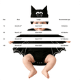 thumbnail image 4 of YunPes Halloween Baby Clothes Bat Winged Long Sleeve Bodysuit with Vampire Ear Beanie Infant Newborn Adorable Party Wear Family Photos, 4 of 6