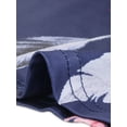 thumbnail image 5 of DARING DIVA Women's Plus Cold Shoulder Feather Round Neck Summer Tops 1X Navy Blue, 5 of 6