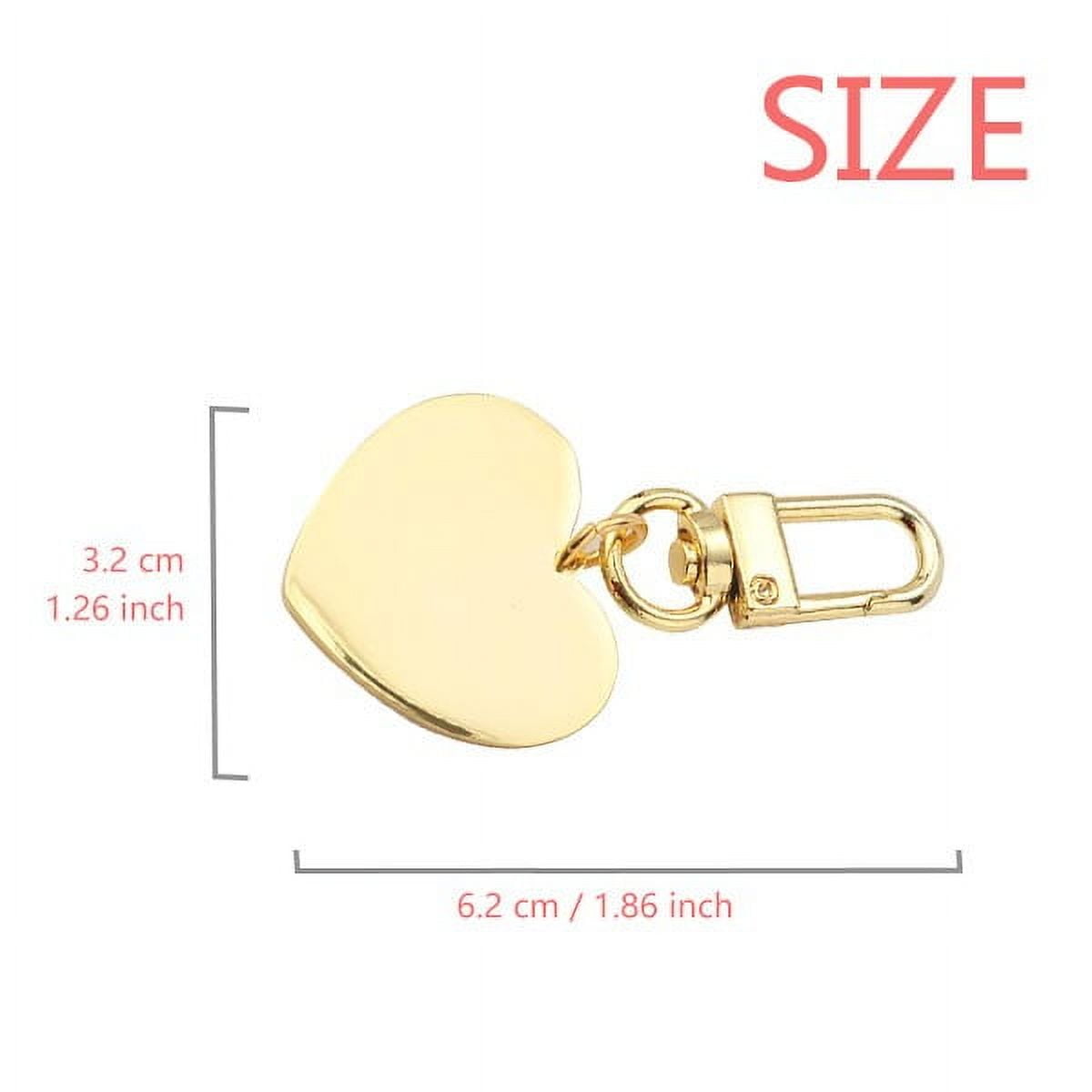 D Alphabet Watermelon Fruit Cute Pattern Gold Heart Keychain Metal Keyring Holder