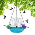 thumbnail image 7 of Hummingbird Water Fountain,Solar Hanging Bird Bath Fountain With Solar Panel & Glass Bowl & Hooked Chain,For Outdoor Garden/Patio/Lawn, 7 of 7